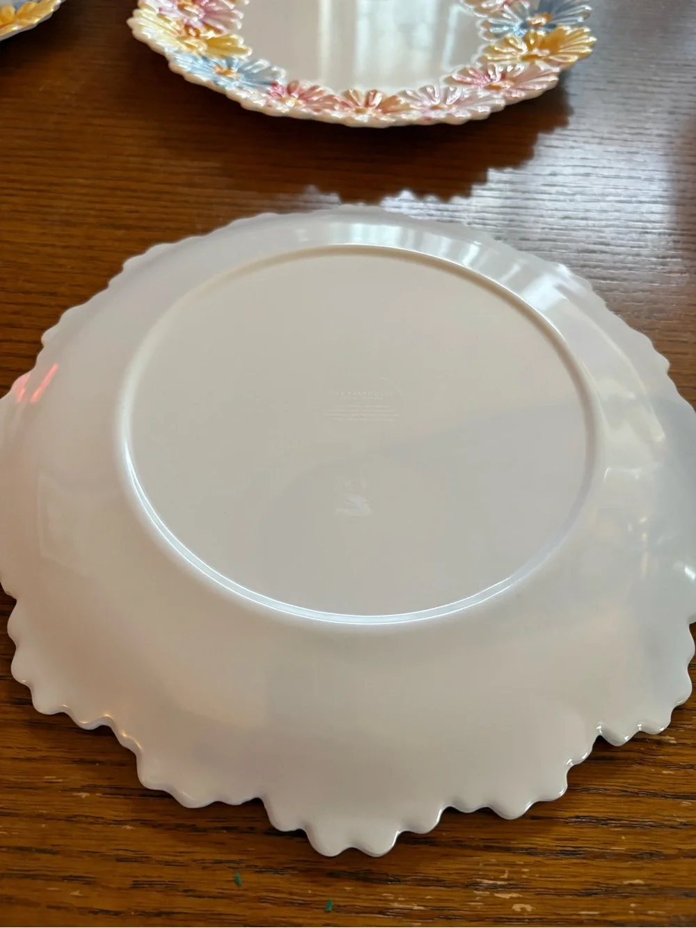 4 NWT Farmhouse Rachel Ashwell Embossed Daisy Floral Melamine Dinner Plates 11